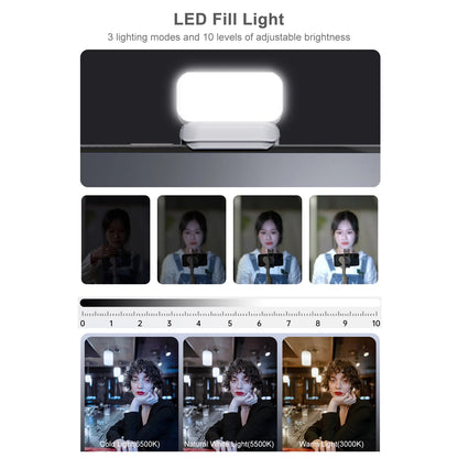 Isteady XE Kit Gimbal Stabilizer for Smartphone, 3-Axis Phone Gimbal, Magnetic Fill Light, Portable & Foldable, One-Key Inception, Ideal for Travel, Vlogging