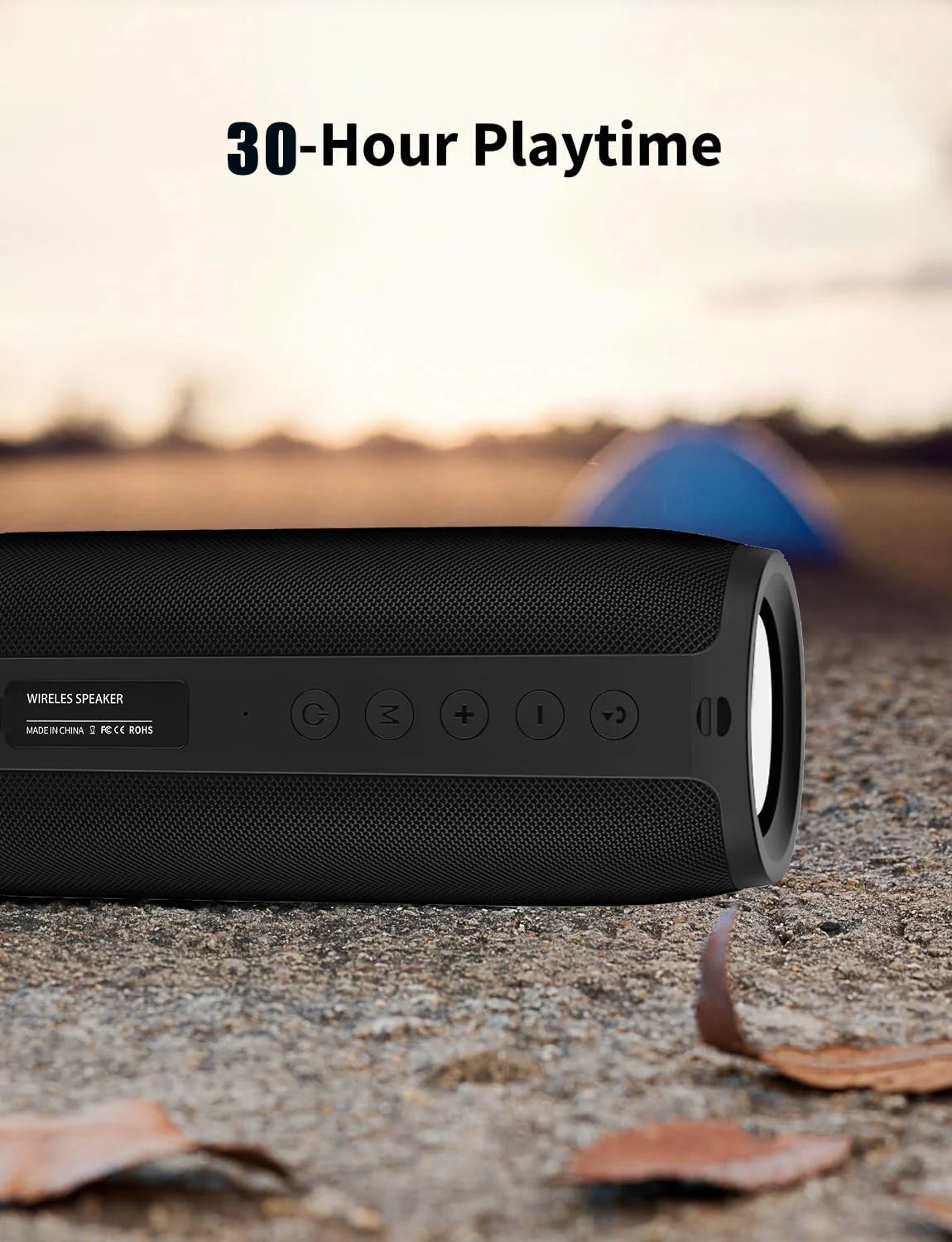 Portable Bluetooth Speaker, Wireless Speaker with Deep Bass Sound, Outdoor Speakers with Bluetooth 5.0, 30H Playtime, Dual Pairing for Home,Party